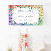 Banderoles Fleurs arc-en-ciel Accueil des Mariages LGBT (En situation)