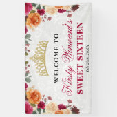 Banderoles Fleurs automnales automnales rouges et oranges suc (Vertical)