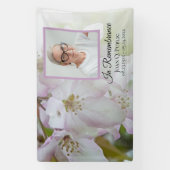 Banderoles Fleurs blanches et roses Célébration de la vie fun (Verticale)