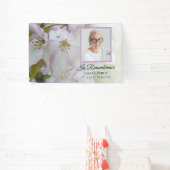 Banderoles Fleurs blanches et roses Célébration de la vie fun (Insitu)