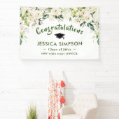 Banderoles Fleurs blanches Eucalyptus Graduation (Insitu)