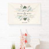 Banderoles Fleurs blanches simples et élégantes (Insitu)