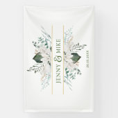 Banderoles Fleurs blanches simples et élégantes (Verticale)