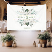 Banderoles Fleurs blanches simples et élégantes