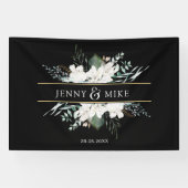 Banderoles Fleurs blanches simples et élégantes (Horizontal)