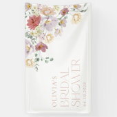 Banderoles Fleurs colorées, Fleurs sauvages, Bienvenue nuptia (Vertical)