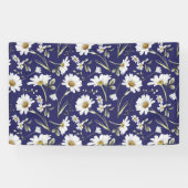 Banderoles Fleurs d'aquarelle blanche (Horizontal)