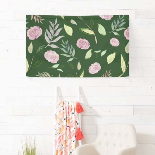 Banderoles Fleurs d'aquarelle festive 8 (En situation)