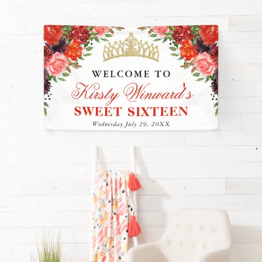 Banderoles Fleurs d'automne orange et Brown doux 16 (En situation)