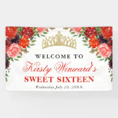 Banderoles Fleurs d'automne orange et Brown doux 16 (Horizontal)