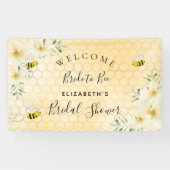 Banderoles Fleurs de Baby Shower en nid d'abeille future mari (Horizontal)