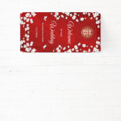 Banderoles Fleurs de cerisier blanches Rouge | Mariage chinoi (Insitu)