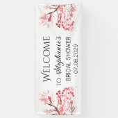 Banderoles Fleurs de Cerisier Fleurissement Mariage Rustique (Vertical)