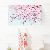 Banderoles Fleurs de cerisiers pastel (En situation)