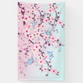 Banderoles Fleurs de cerisiers pastel (Vertical)
