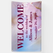 Banderoles Fleurs de cerisiers roses (Vertical)