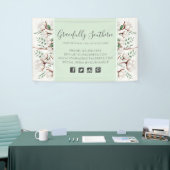 Banderoles Fleurs de coton rustiques du Sud sur le bois de la (Salon professionnel)