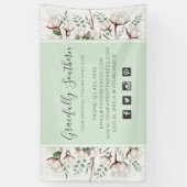 Banderoles Fleurs de coton rustiques du Sud sur le bois de la (Vertical)