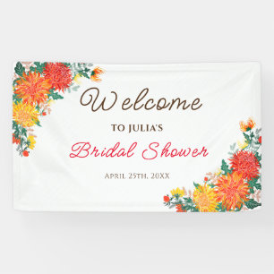 Banderoles Fleurs de Dahlia de printemps jaune orange pastel