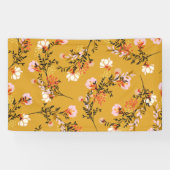 Banderoles Fleurs de fond jaune (Horizontal)