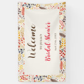 Banderoles Fleurs de forêt sauvage Fougère Champignons Feuill (Vertical)