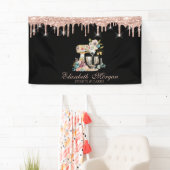 Banderoles Fleurs de mélangeur de gâteaux Rose Gold Drives Bo (En situation)