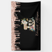 Banderoles Fleurs de mélangeur de gâteaux Rose Gold Drives Bo (Vertical)