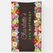 Banderoles Fleurs de printemps Whimsical Jardin Fête d'annive (Vertical)