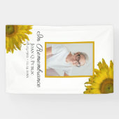 Banderoles Fleurs de tournesol Célébration de la vie funérair (Horizontal)