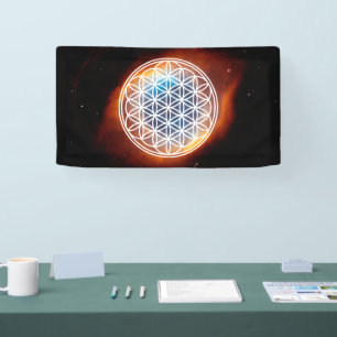 Banderoles FLEURS DE VIE - Symbole de géométrie sacrée plan 2