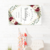 Banderoles Fleurs d'élégance rustique, Géométrique Or, Mariag (En situation)