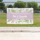 Banderoles Fleurs d'été Félicitations Mariages (En situation)