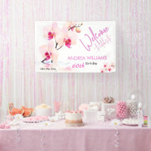 Fleurs d'orchidées de bienvenue 60e anniversaire