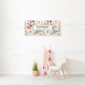 Banderoles Fleurs et Tour Eiffel Paris Motif Affaires (En situation)