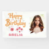 Banderoles Fleurs florales Joyeuse photo de manipulation d'an (Horizontal)