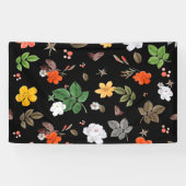 Banderoles Fleurs jaunes et roses blanches 8 (Horizontal)