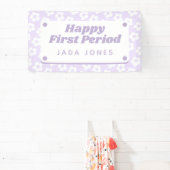 Banderoles Fleurs pourpres mignonnes Fille Première période (Insitu)