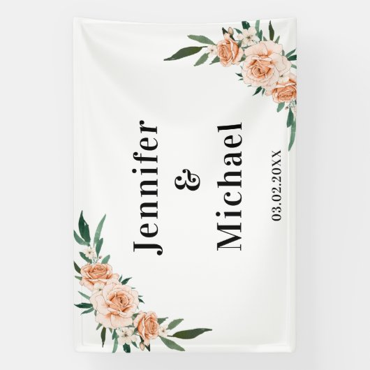 Banderoles Fleurs propres au client (Verticale)