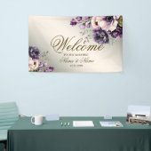 Banderoles Fleurs rose violet de fête Golden Elegant (Salon professionnel)