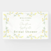Banderoles Fleurs sauvages de printemps Jaune Fête de mariage (Horizontal)