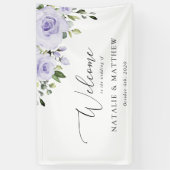 Banderoles Fleurs violettes, Fleurs Lilac, Accueil Mariage (Vertical)