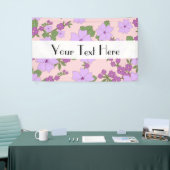 Banderoles Fleurs Violettes, Modèle Floral, Motif De Fleurs (Salon professionnel)