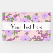 Banderoles Fleurs Violettes, Modèle Floral, Motif De Fleurs (Horizontal)