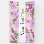 Banderoles Fleurs Violettes, Modèle Floral, Motif De Fleurs (Vertical)