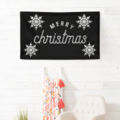 Banderoles Flocon de neige Parties scintillant en argent (En situation)