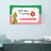 Banderoles Flocon de neige rouge et vert Grinch Anniversaire (Salon professionnel)