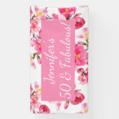 Banderoles Floral 50 et Fabuleux 50e anniversaire (Verticale)