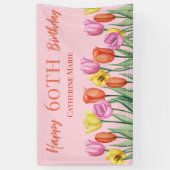 Banderoles Floral 60e anniversaire (Vertical)