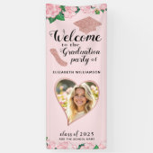 Banderoles Floral Blush Pink Graduation Welcome (Vertical)