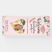 Banderoles Floral Blush Pink Graduation Welcome (Horizontal)
